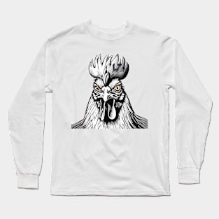 Angry Face Rooster Long Sleeve T-Shirt